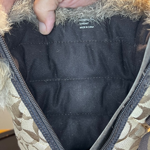 Coach Mariette Logo Winter Snow Boots Rabbit Fur- perfect condition - size 7 1/2 - Picture 10 of 10